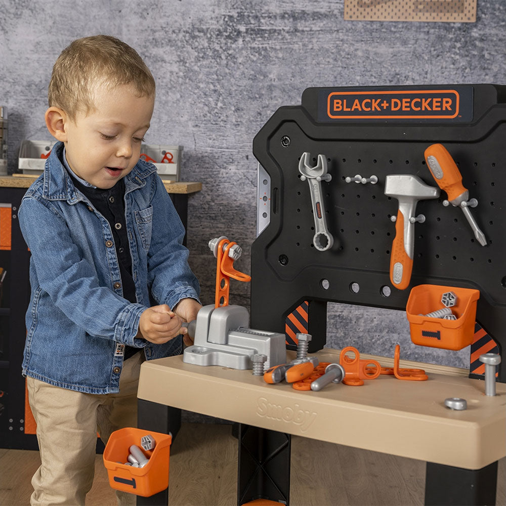 Smoby jucarie Atelier Black & Decker Bricolo Center cu 78 accesorii 3 ani+ 