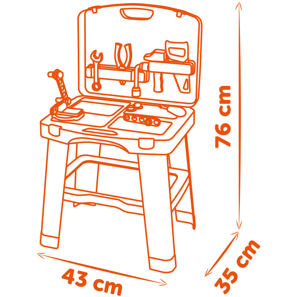 Smoby jucarie Atelier Black & Decker Bricolo Smart Workbench 3 ani+ 