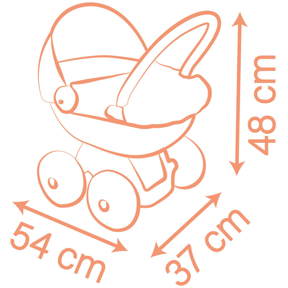 Smoby carucior pentru papusi Baby Nurse Pram 18m+