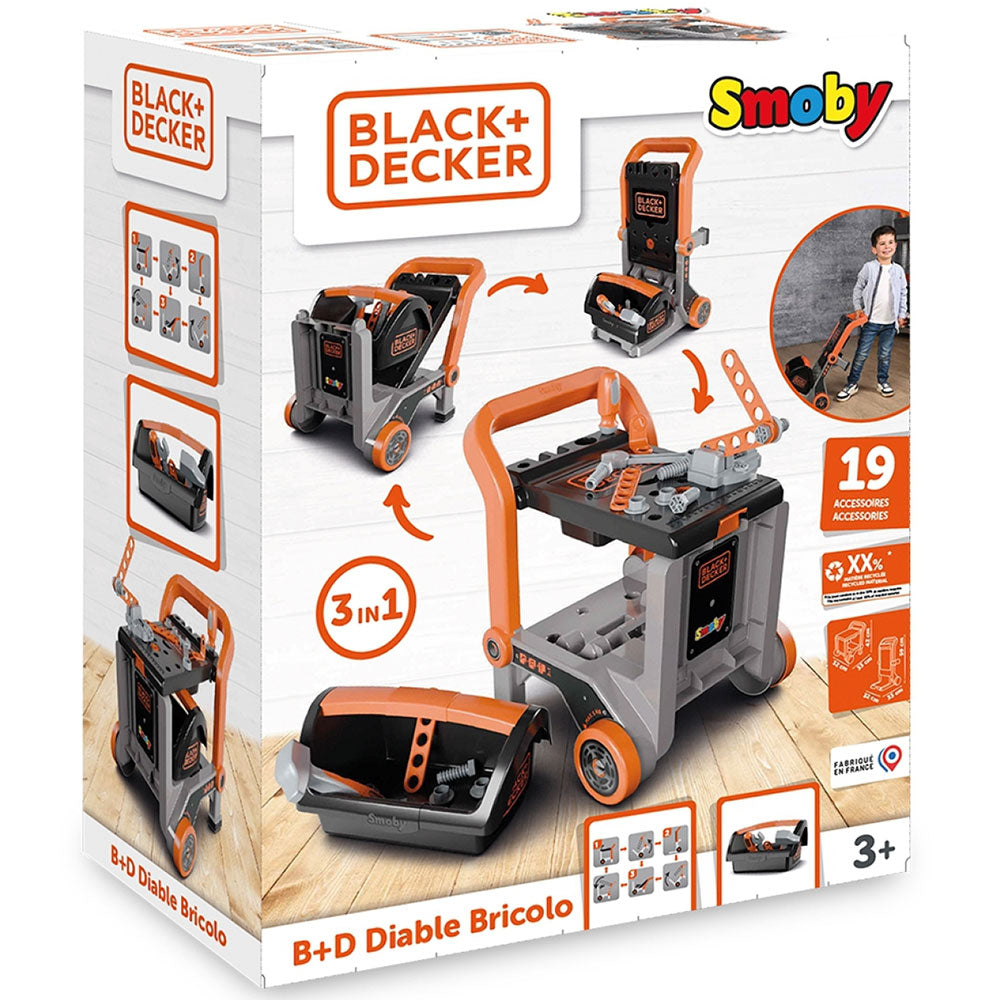 Smoby jucarie Masa de lucru 3in1 Black & Decker Bricolo Devil Workmate 3 ani+ 