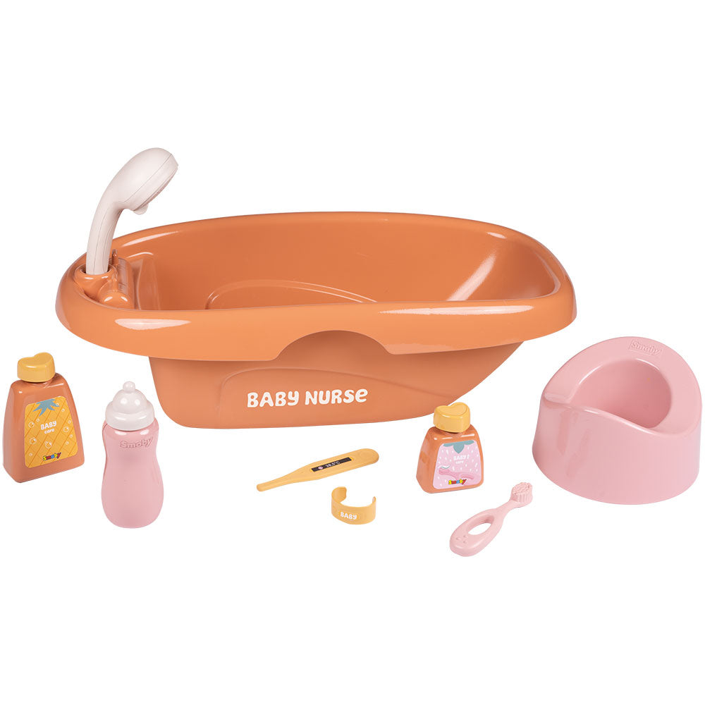 Smoby set de baie pentru papusa Baby Nurse Bath cu 8 accesorii 3 ani+