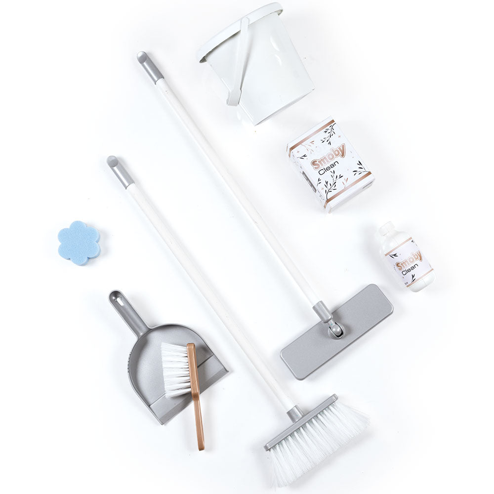 Smoby jucarie set curatenie cu troller si aspirator Rowenta maro cu 8 accesor 3 ani+ 