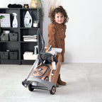 Smoby jucarie set curatenie cu troller si aspirator Rowenta maro cu 8 accesor 3 ani+ 