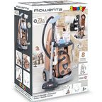 Smoby jucarie set curatenie cu troller si aspirator Rowenta maro cu 8 accesor 3 ani+ 