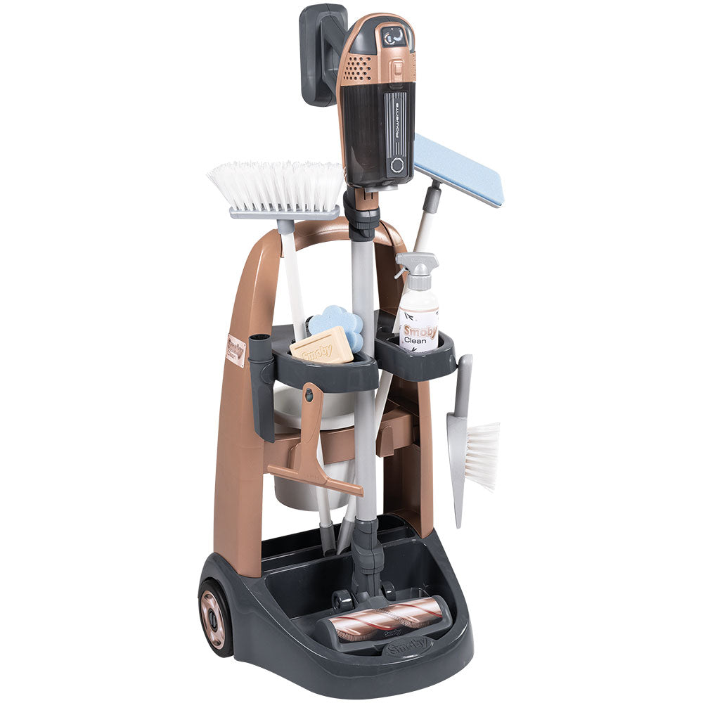 Smoby jucarie set curatenie cu troller si aspirator vertical Rowenta maro 3 ani+  Imagine principală a produsului