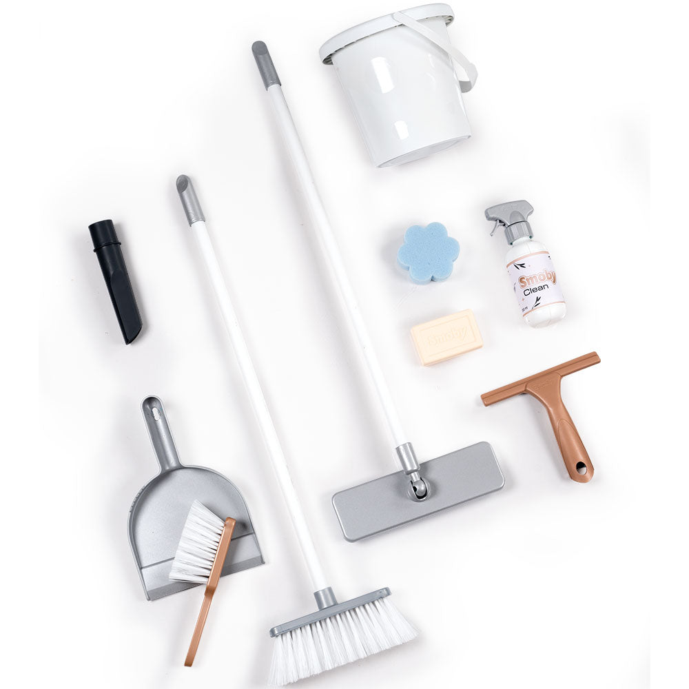 Smoby jucarie set curatenie cu troller si aspirator vertical Rowenta maro 3 ani+ 