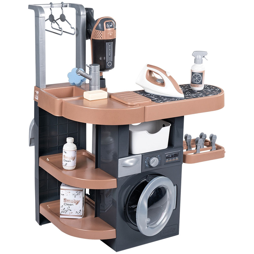 Smoby jucarie set spalatorie Rowenta Wash&Clean Laundry maro 3 ani+ 