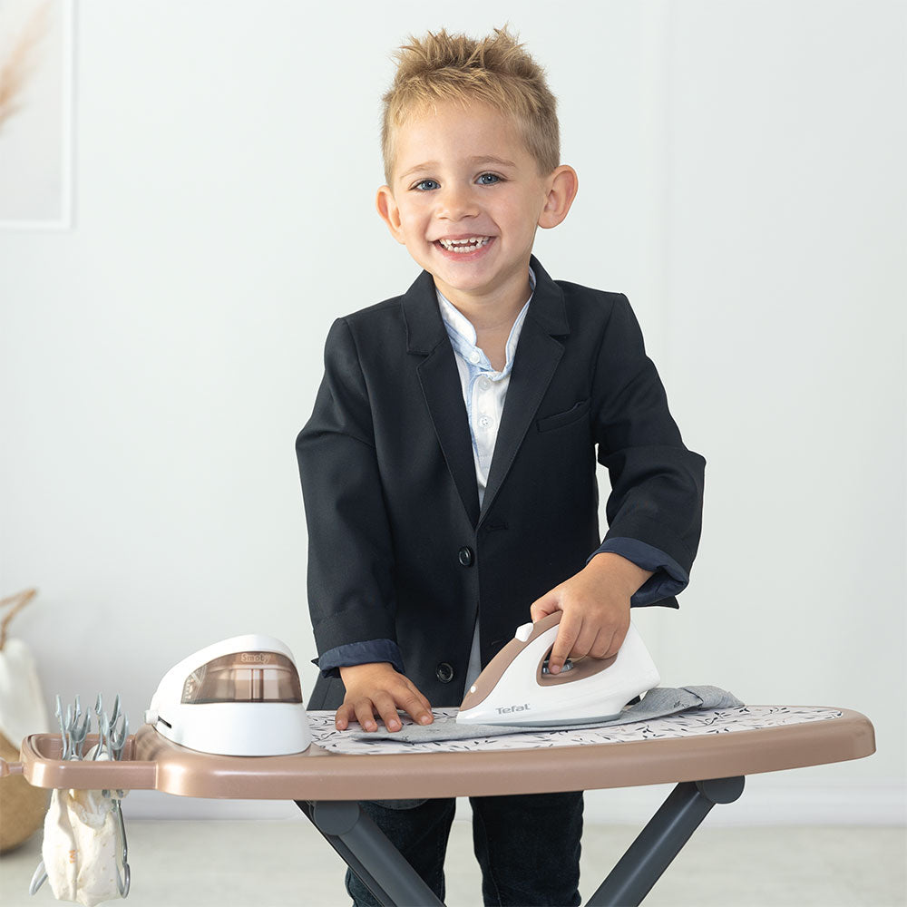 Smoby Jucarie masa si fier de calcat Tefal Ironing Board + Stream Iron 3 ani+