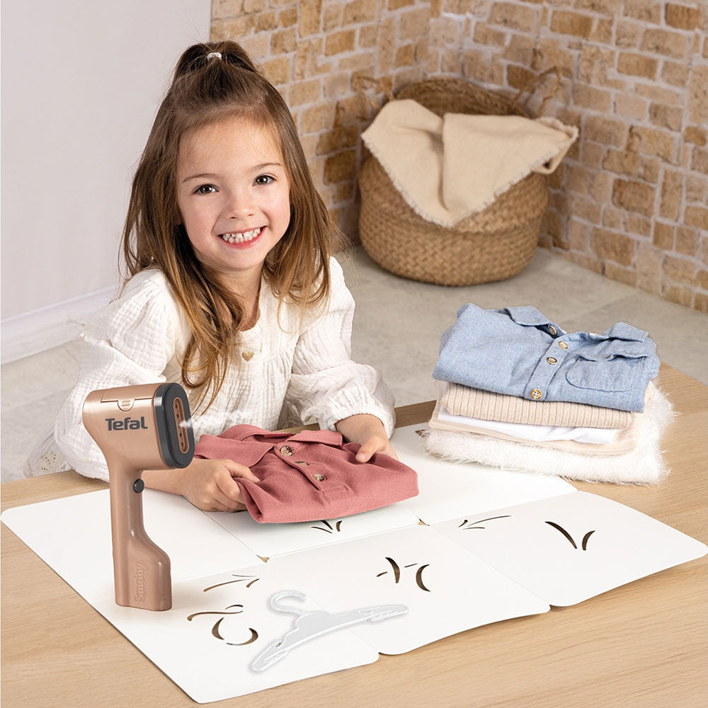 Smoby jucarie set Tefal Steam&Fold aparat de calcat cu 3 accesoriiy 3 ani+ 