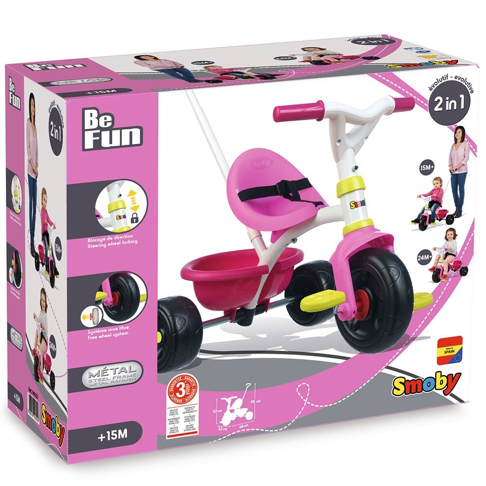 Smoby tricicleta Be Fun 15m+, Pink Imagine secundară a produsului