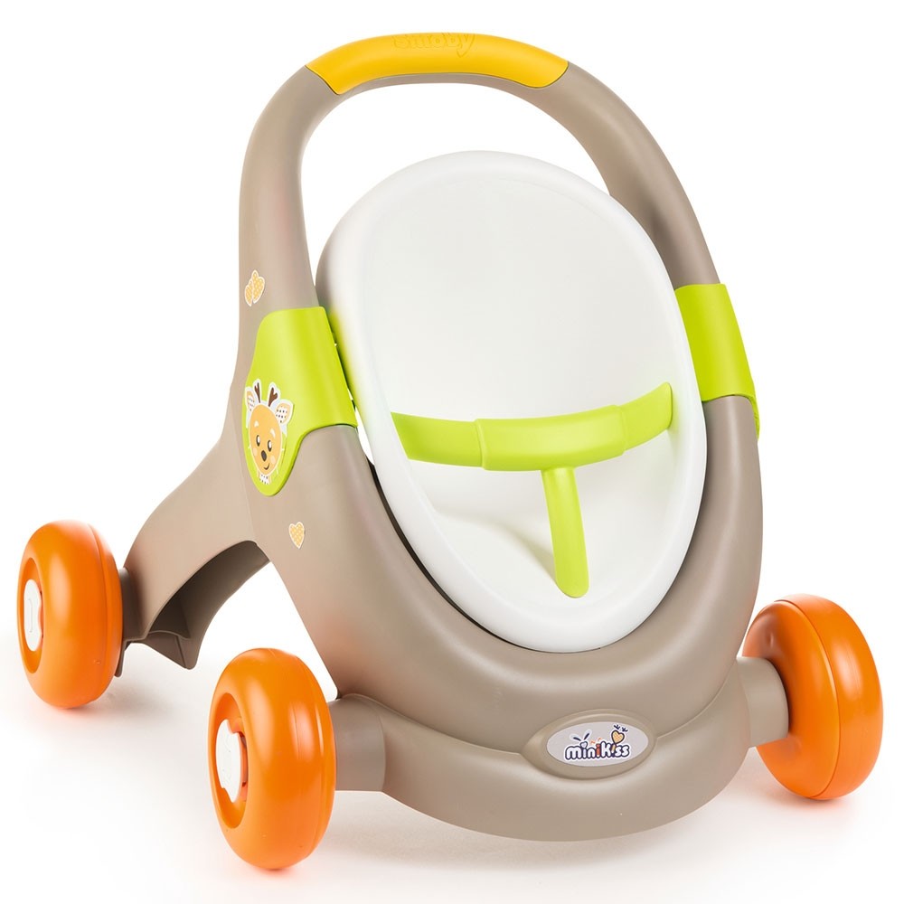 Smoby antepremergator si carucior  Minikiss 01