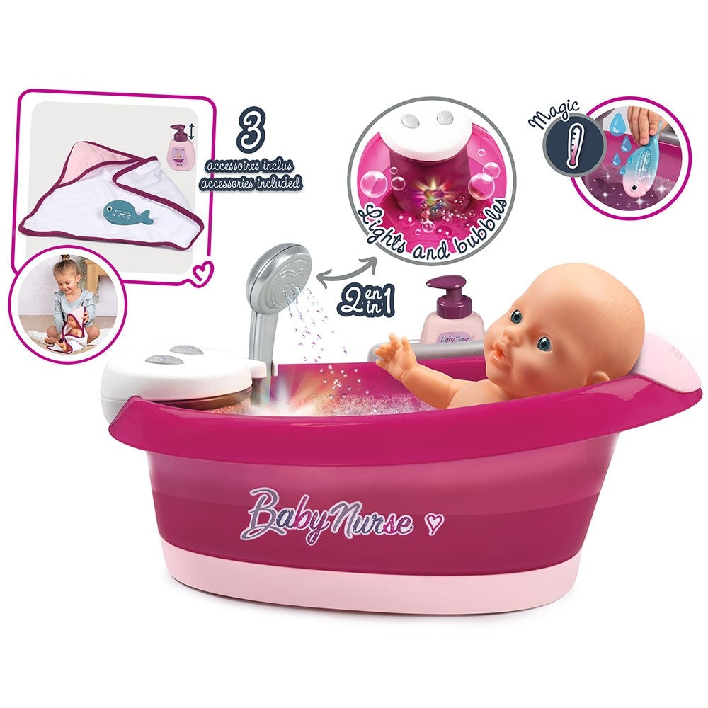 Smoby cadita pentru papusa Baby Nurse Baleno Bath 3 ani+  03