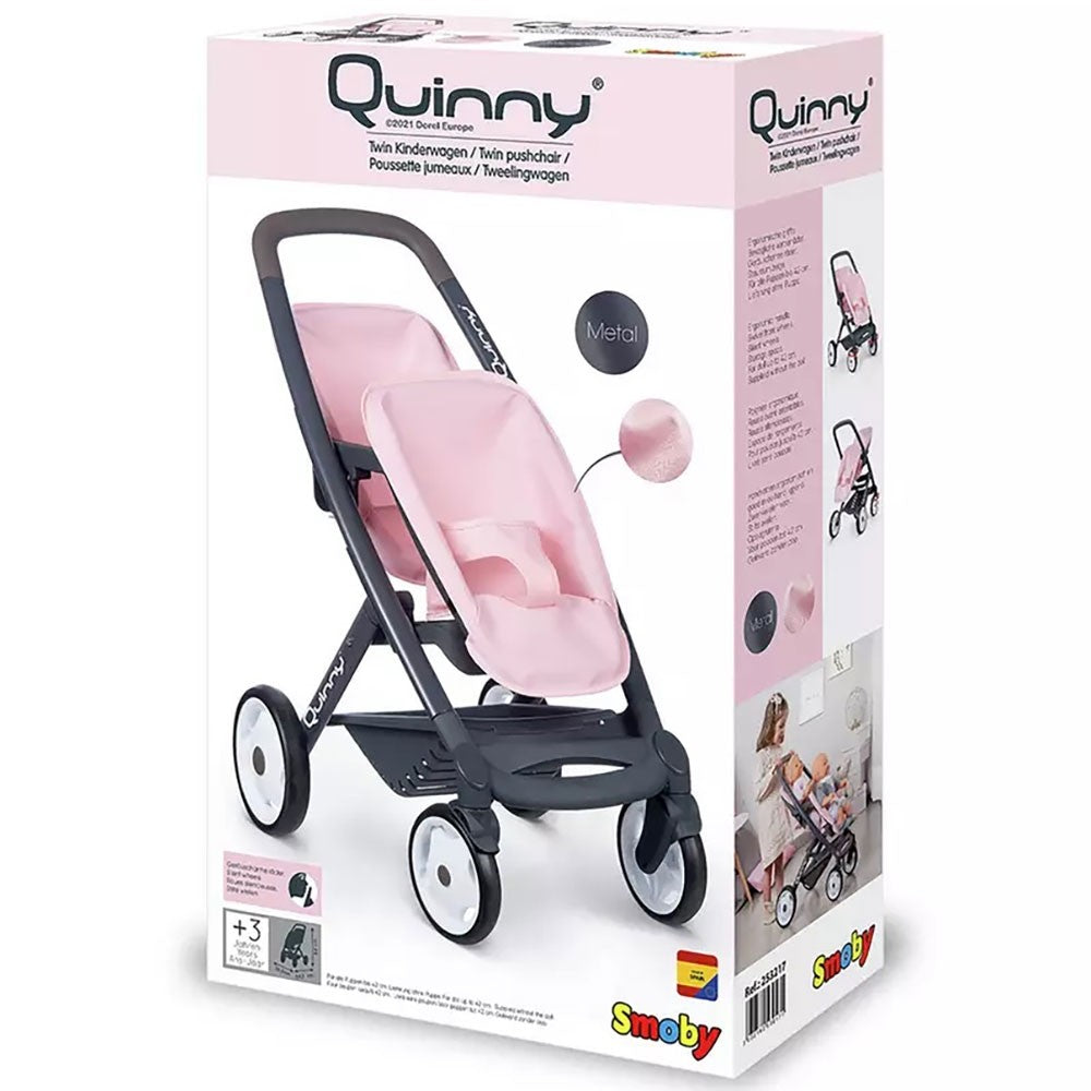 Smoby carucior pentru papusi Maxi Cosy Quinny Twin 3 ani  03