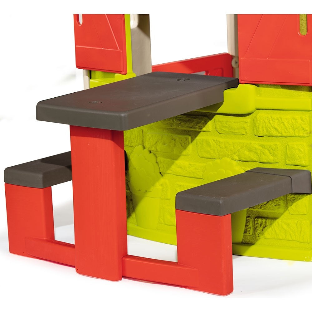 Smoby masa de picnic cu doua banci pentru casuta Jura Lodge 2 ani+ S7600810902.02