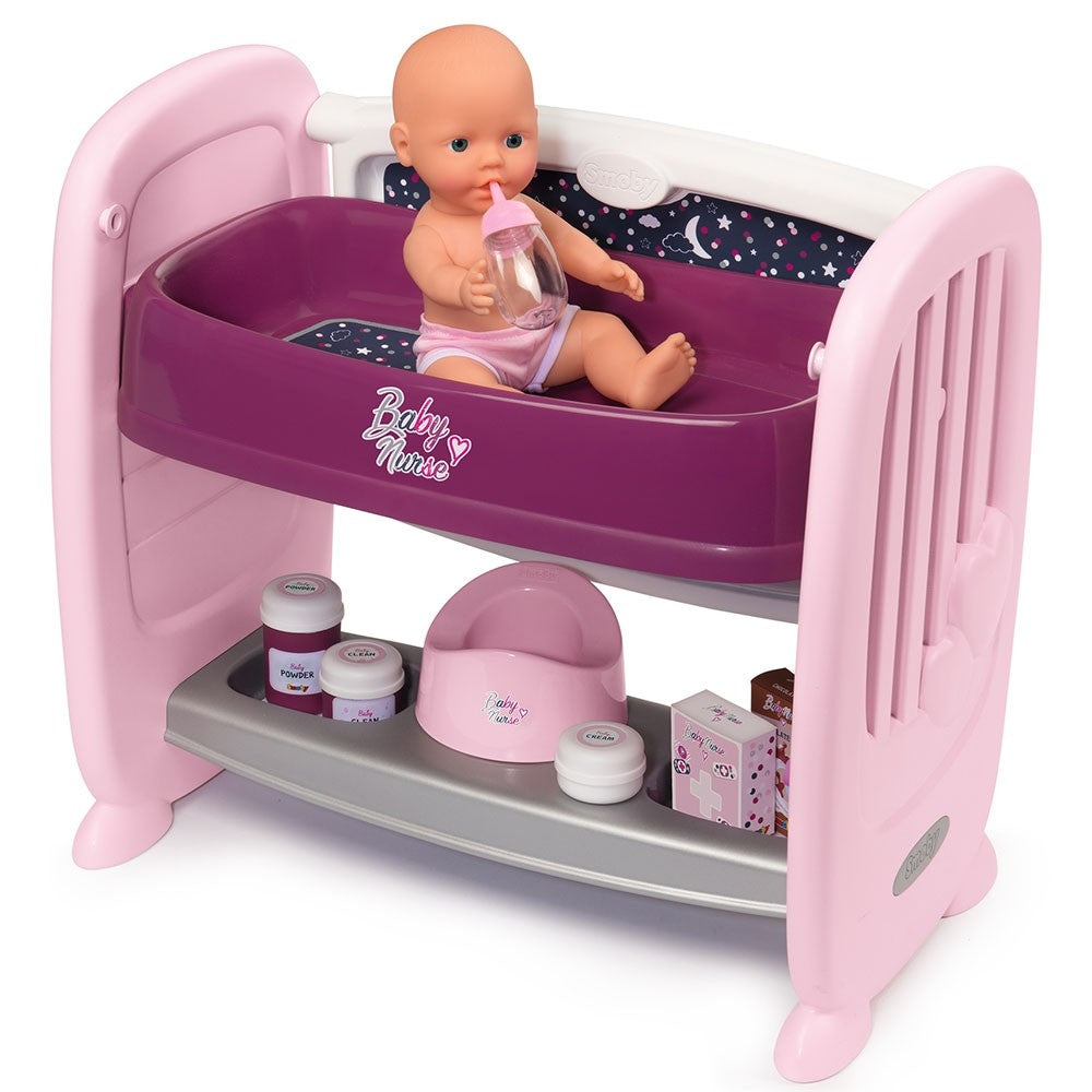 Smoby patut Co-Sleeper pentru papusi Baby Nurse 02