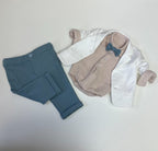 Soffi Baby compleu baieti botez LUDVIG 56-74 Cream-Petrol