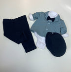 Soffi Baby compleu baieti botez LUDVIG 56-74 Petrol 01-Bleu