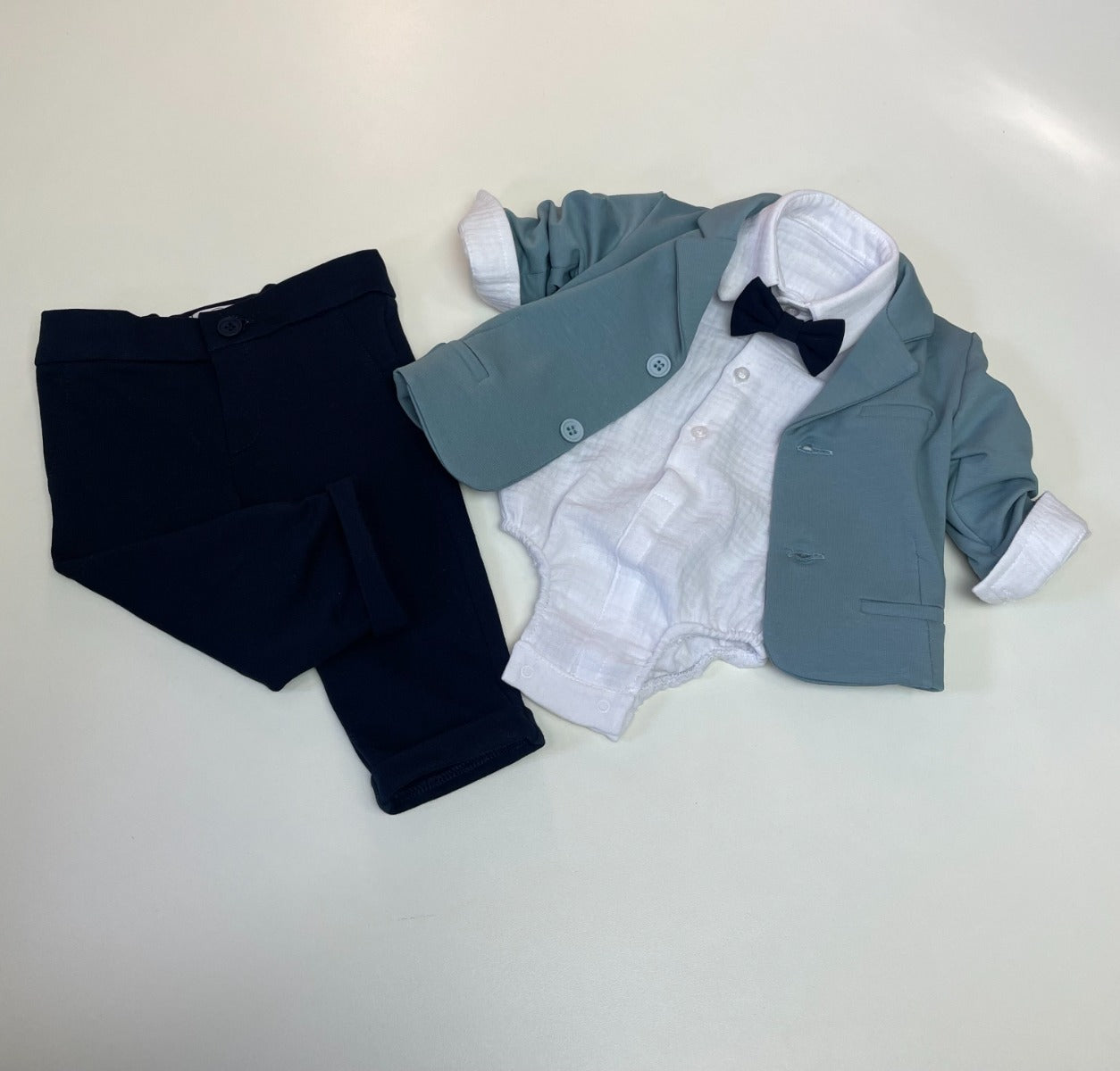Soffi Baby compleu baieti botez LUDVIG 56-74 Petrol 01-Bleu