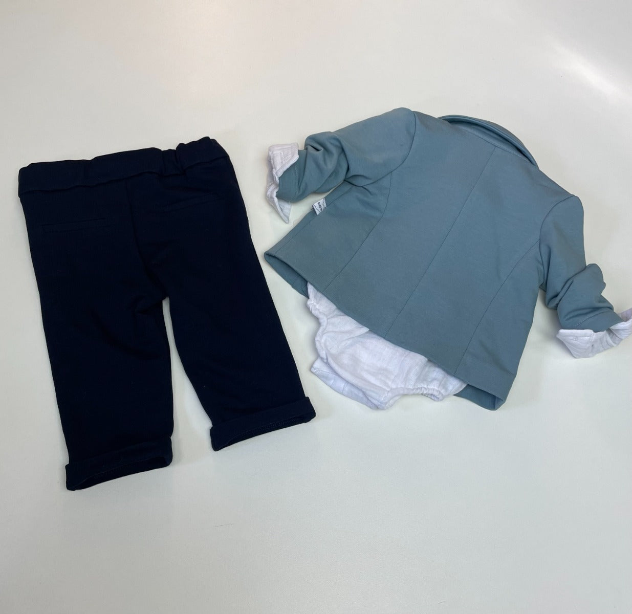 Soffi Baby compleu baieti botez LUDVIG 56-74 Petrol 01-Bleu