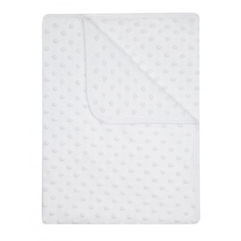 Soffi Baby patura bebelusi 80x90 cm cu buline in tesatura 0m+ Alb