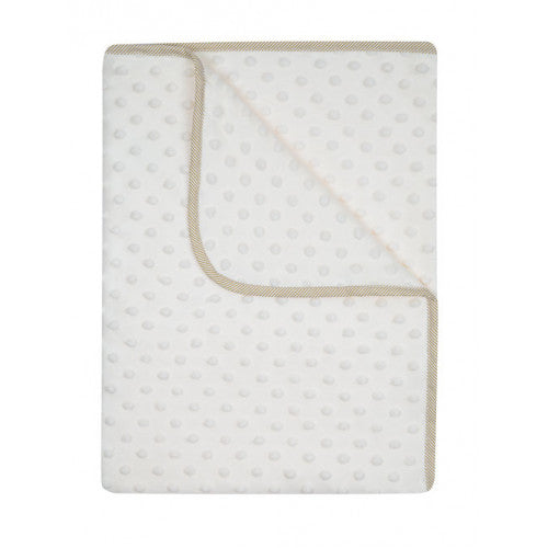 Soffi Baby patura bebelusi 80x90 cm cu buline in tesatura 0m+ Bej