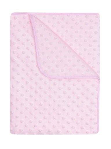 Soffi Baby patura bebelusi 80x90 cm cu buline in tesatura 0m+ Roz Imagine principală a produsului