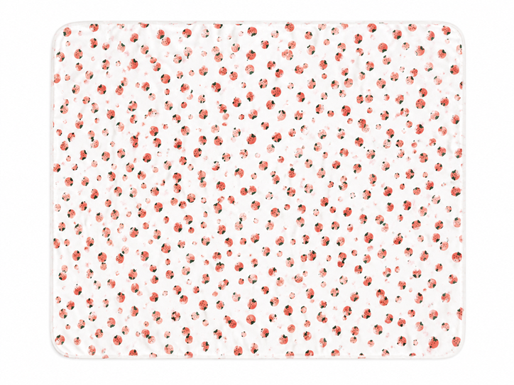Soffi Baby patura bebelusi material dublu din bumbac 80x100 cm Capsuni