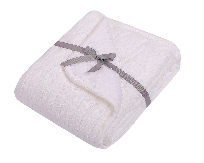 Soffi Baby patura bebelusi groasa cu doua fete 80x90 cm Alb Imagine principală a produsului