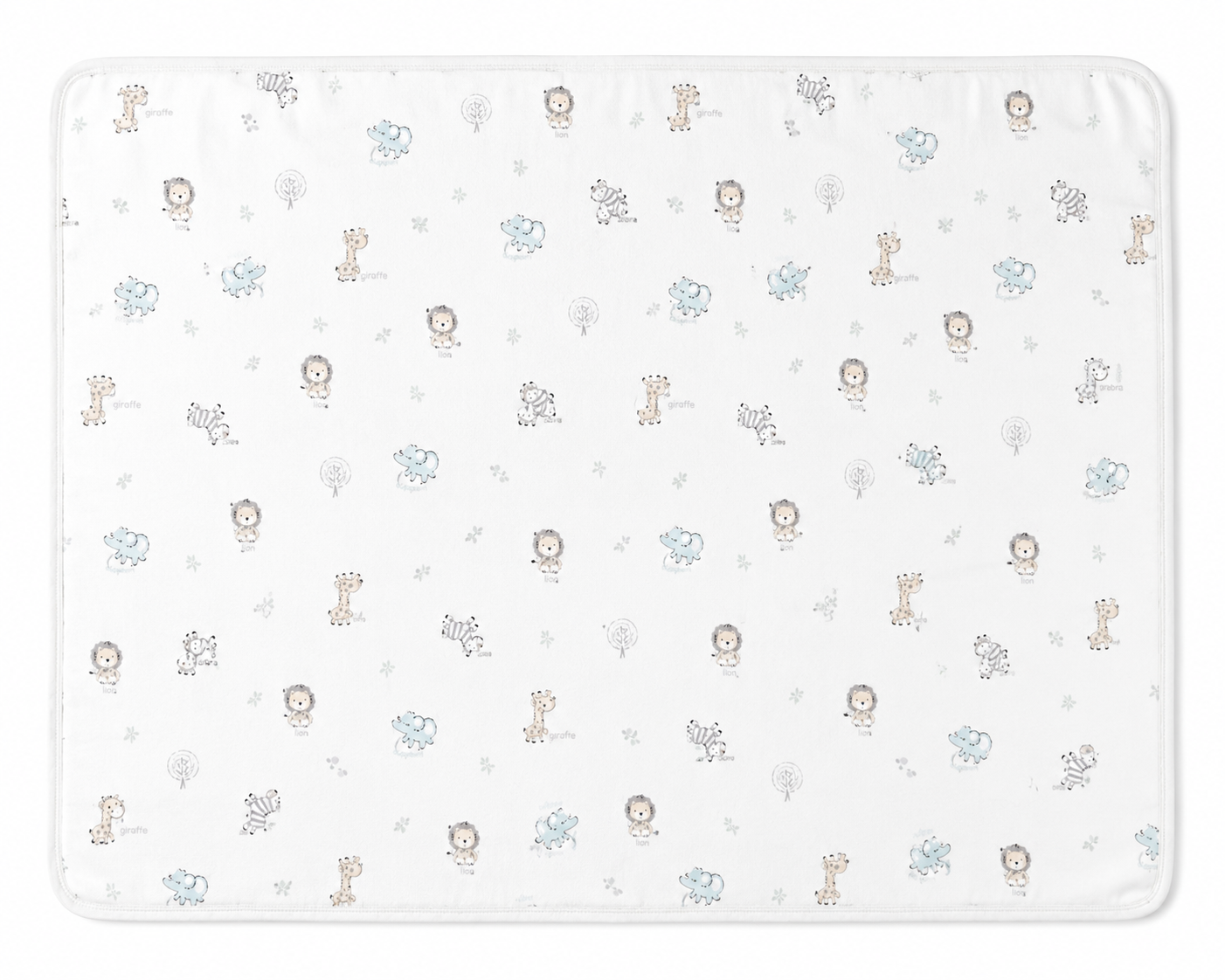 Soffi Baby patura bebelusi material dublu din bumbac 80x100 cm Animale salbatice albastru