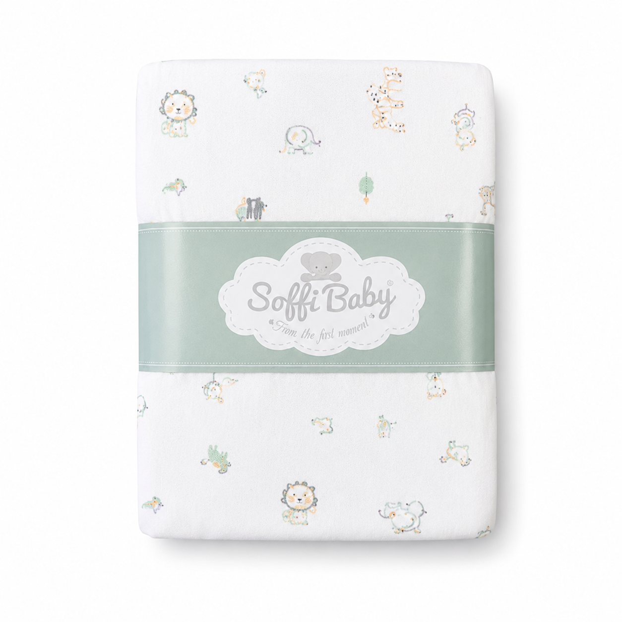 Soffi Baby patura bebelusi material dublu din bumbac 80x100 cm Animale salbatice orange