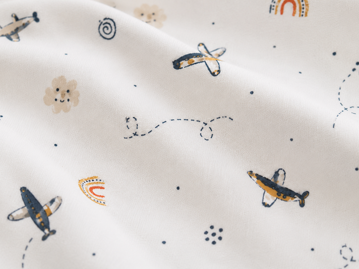 Soffi Baby patura bebelusi material dublu din bumbac 80x100 cm Avioane