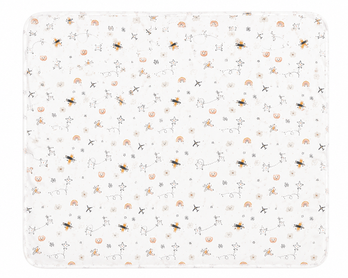 Soffi Baby patura bebelusi material dublu din bumbac 80x100 cm Avioane