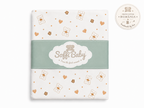 Soffi Baby patura bebelusi material dublu din bumbac 80x100 cm Urs cu inimioare