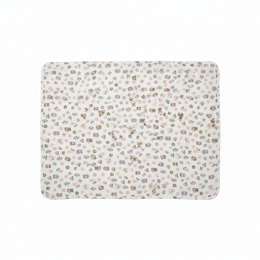 Soffi Baby patura bebelusi material dublu din muselina 70x90 cm Flori Mov