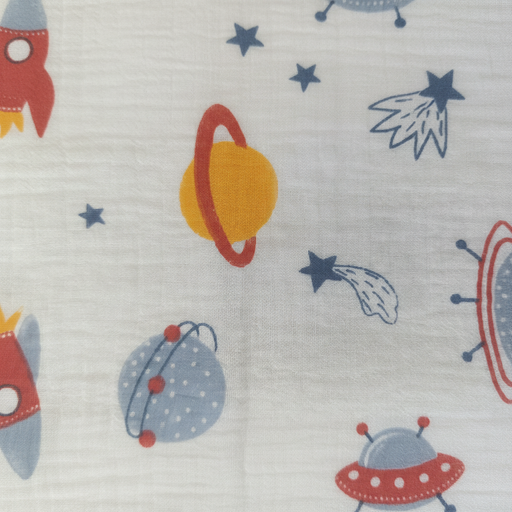 Soffi Baby patura bebelusi material dublu din muselina 70x90 cm Planete Imagine secundară a produsului
