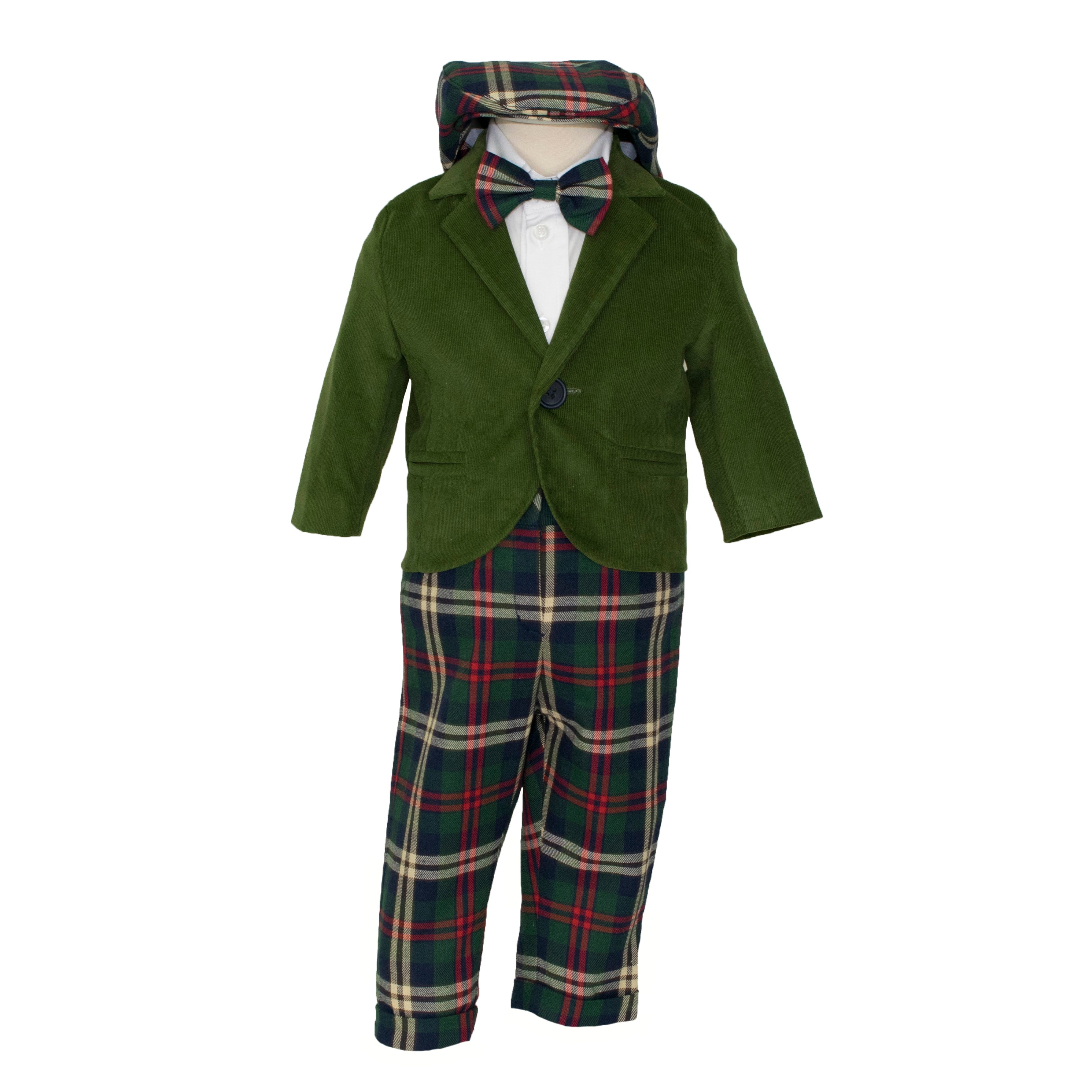 Soffi Baby compleu baieti Adam, Verde Verde-Rosu 01