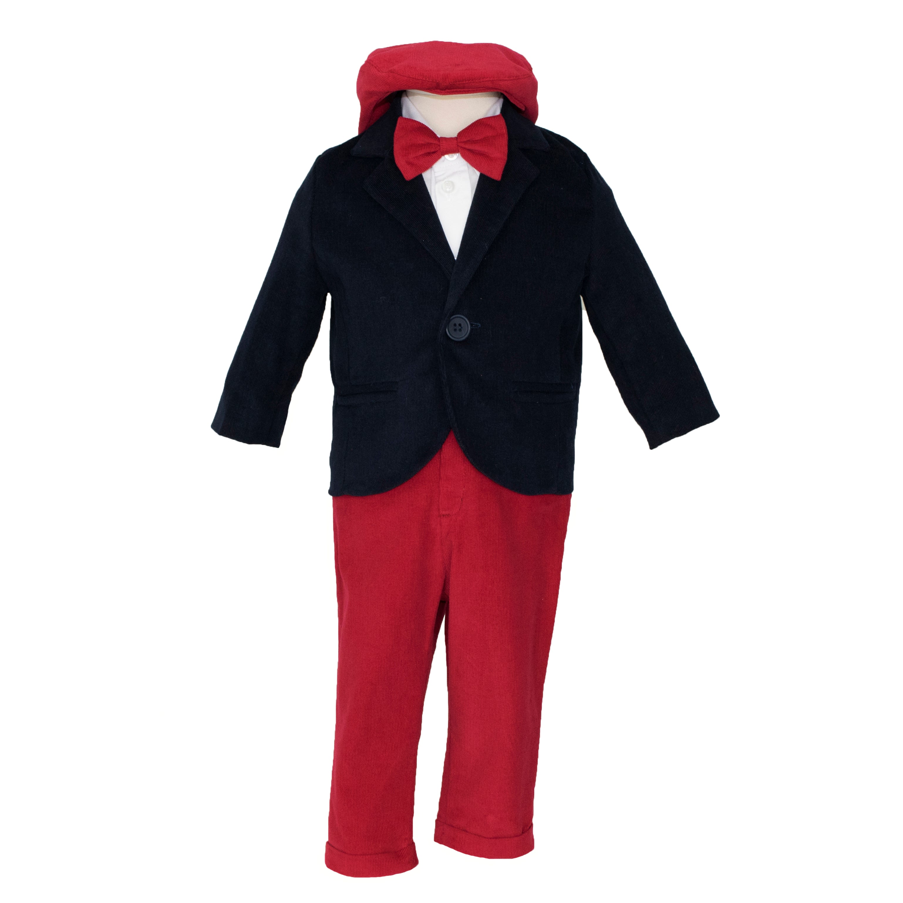 Soffi Baby compleu baieti Cezar, Bleu-Rosu 01