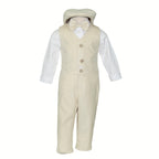Soffi Baby compleu baieti catifea Kevin, Bej 01