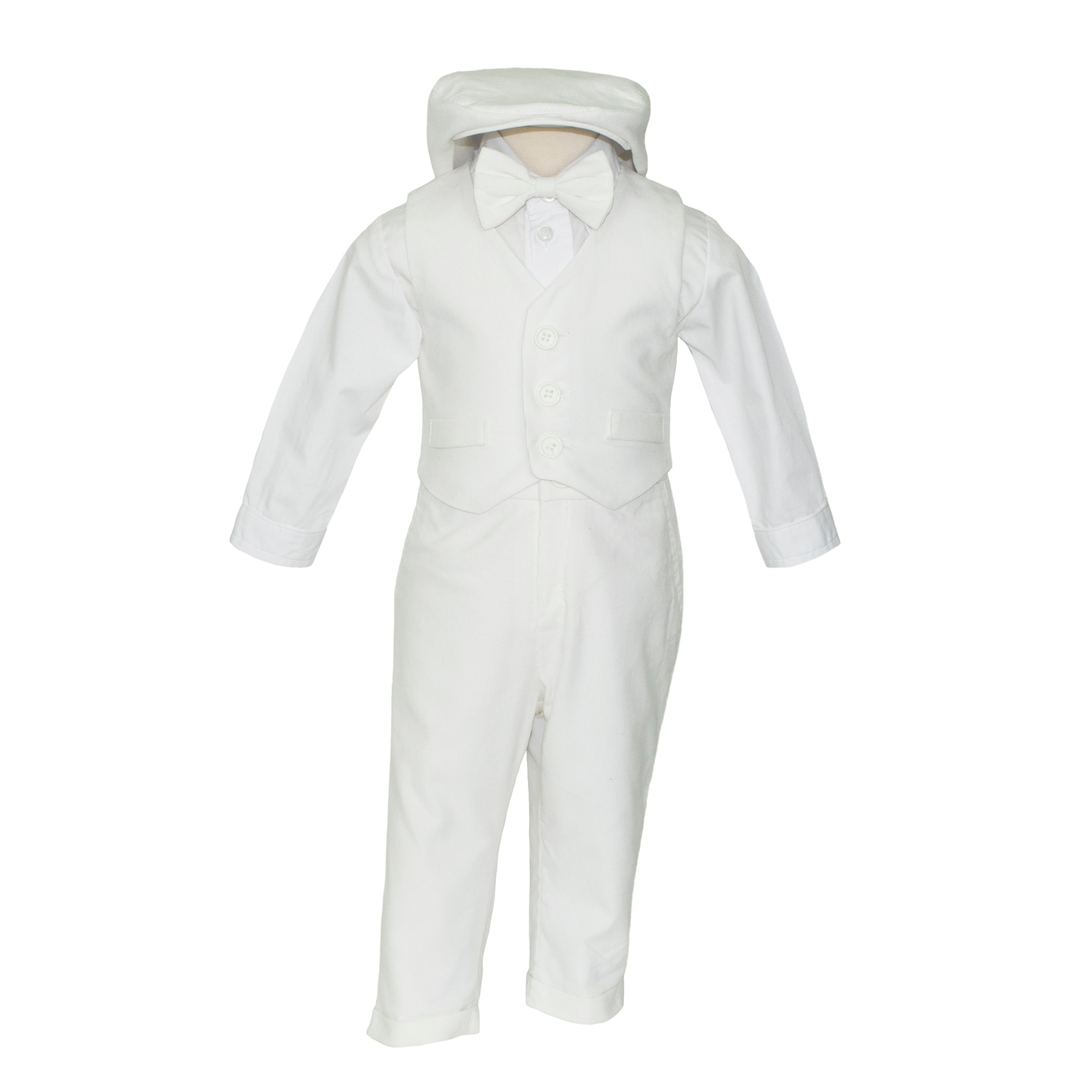 Soffi Baby compleu baieti catifea Kevin, Alb 01