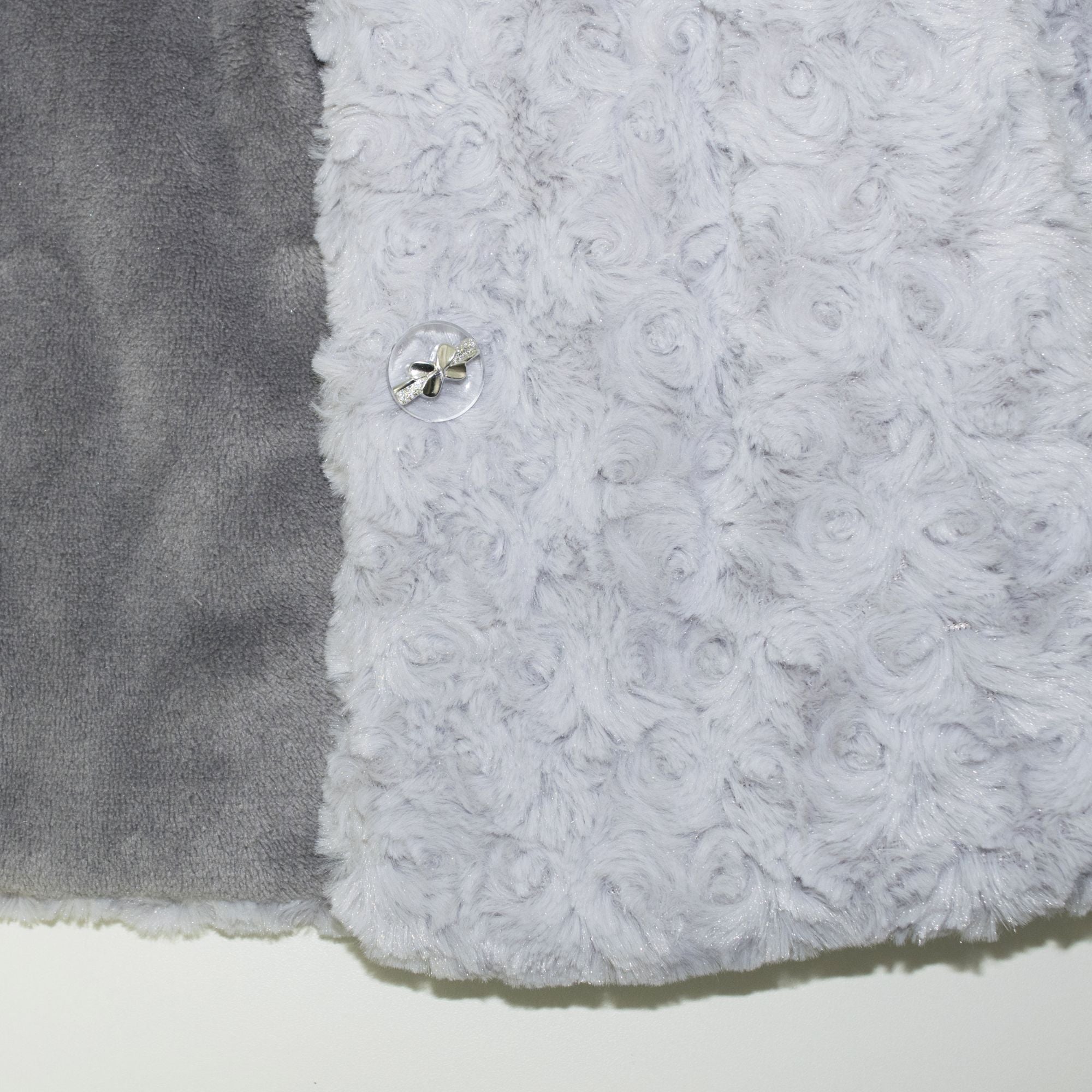 Soffi Baby palton si palarie din blana pentru fetite Alege marimeaa 62-80, Gri Imagine secundară a produsului