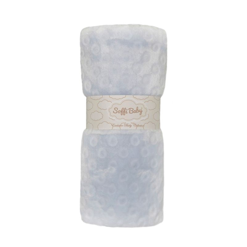 Soffi Baby patura bebelusi plusat 75x100 cm, Albastru 01