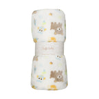 Soffi Baby patura bebelusi plusat Crem cu animale de padure 01