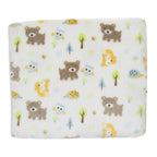 Soffi Baby patura bebelusi plusat Crem cu animale de padure 02