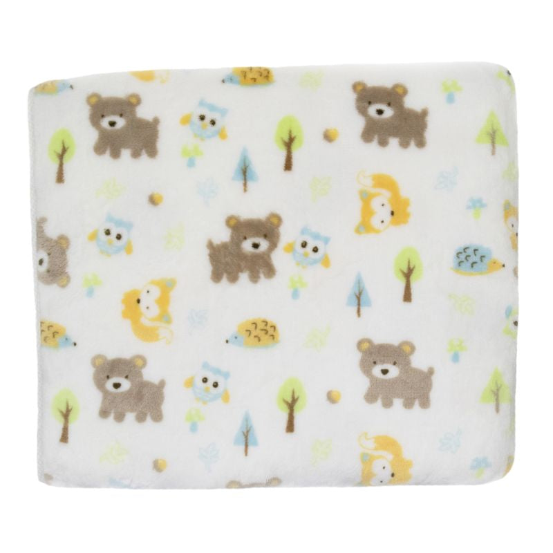 Soffi Baby patura bebelusi plusat Crem cu animale de padure 02