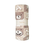 Soffi Baby patura bebelusi plusat 75x100 cm, Maro Ursulet 01