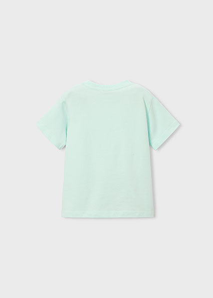 Mayoral tricou baieti cu imprimeu in relief 5-10 ani Menta cu vespa