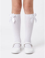Milusie sosete fete 3/4 cu fundita 2-12 ani White