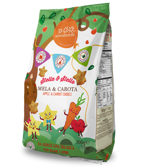 Sottolestelle biscuiti pentru copii Bio Vegan cu mere 