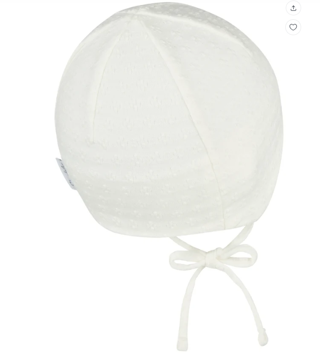 Sterntaler caciulita fete cu aparator urechi si protectie UV50+ 0-6 luni 35-43 White