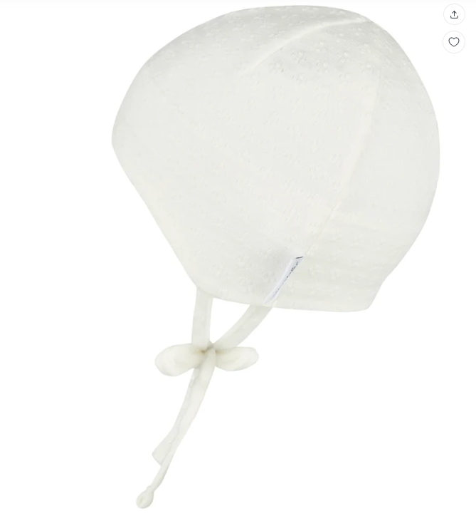 Sterntaler caciulita fete cu aparator urechi si protectie UV50+ 0-6 luni 35-43 White